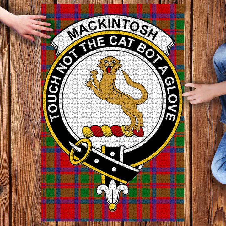 Scottish MacKintosh Clan Crest Tartan Jigsaw Puzzle 3