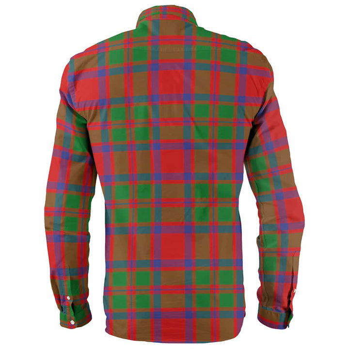 Scottish MacKintosh Clan Crest Tartan Long Sleeve Shirt Back Side Tartan Plaid
