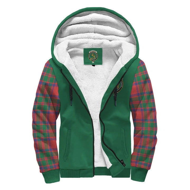 Scottish MacKintosh Clan Crest Tartan Plaid Sleeve Sherpa Hoodie