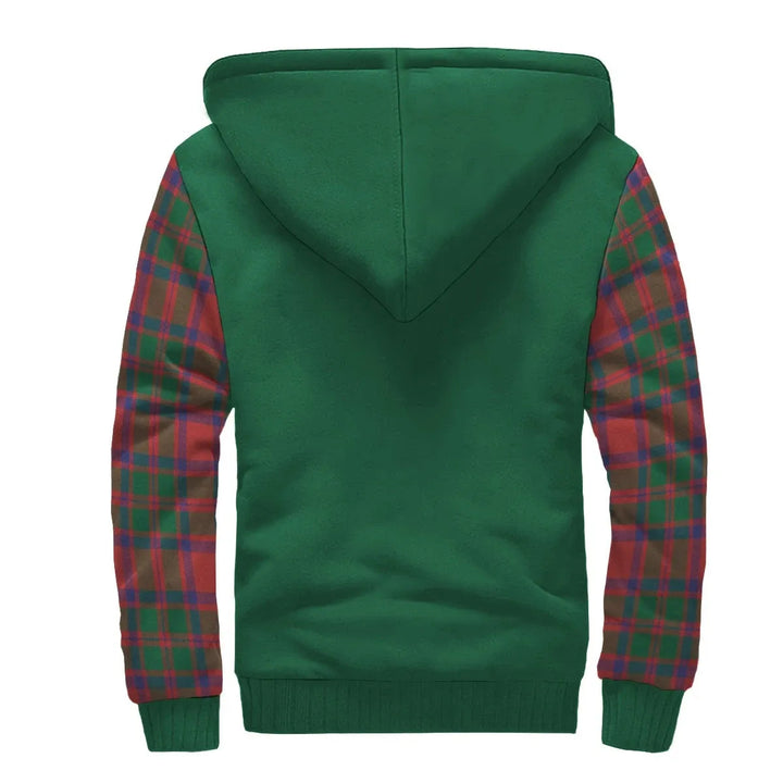 Scottish MacKintosh Clan Crest Tartan Plaid Sleeve Sherpa Hoodie