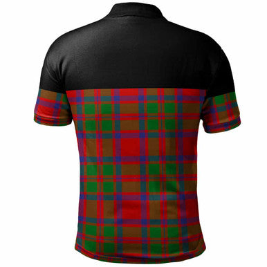 Scottish MacKintosh Clan Crest Tartan Polo Shirt - Horizontal Style Back Side Tartan Plaid