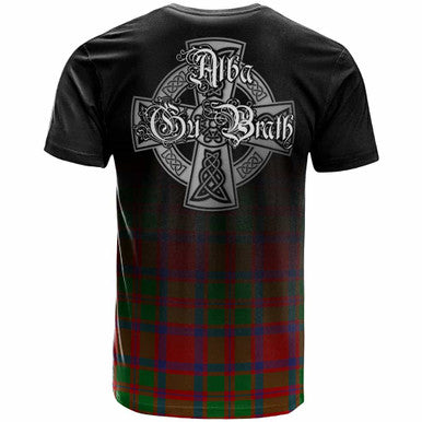 Scottish MacKintosh Clan Crest Tartan T-Shirt - Alba Gu Brath Family Crest Celtic Inspired Back Side Tartan Plaid