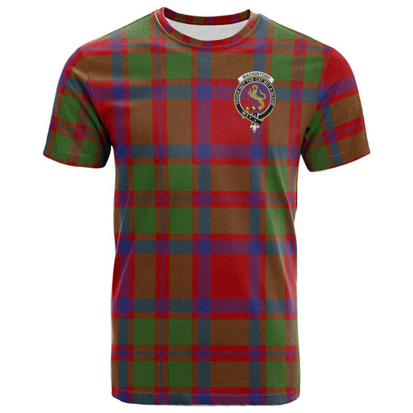 Scottish MacKintosh Clan Crest Tartan T-Shirt Front Side Tartan Plaid