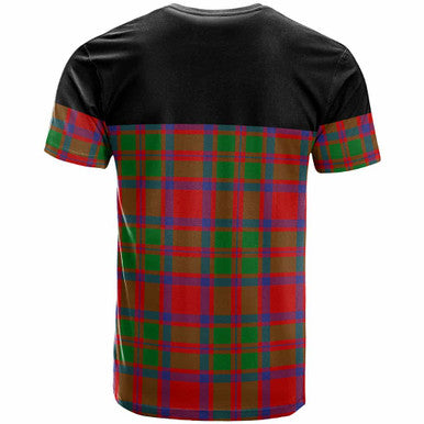 Scottish MacKintosh Clan Crest Tartan T-Shirt - Horizontal Style Back Side Tartan Plaid