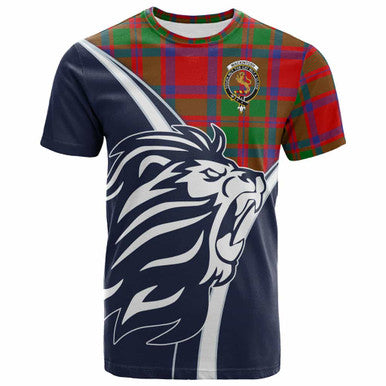 Scottish MacKintosh Clan Crest Tartan T-Shirt - Bend Style Front Side Tartan Plaid