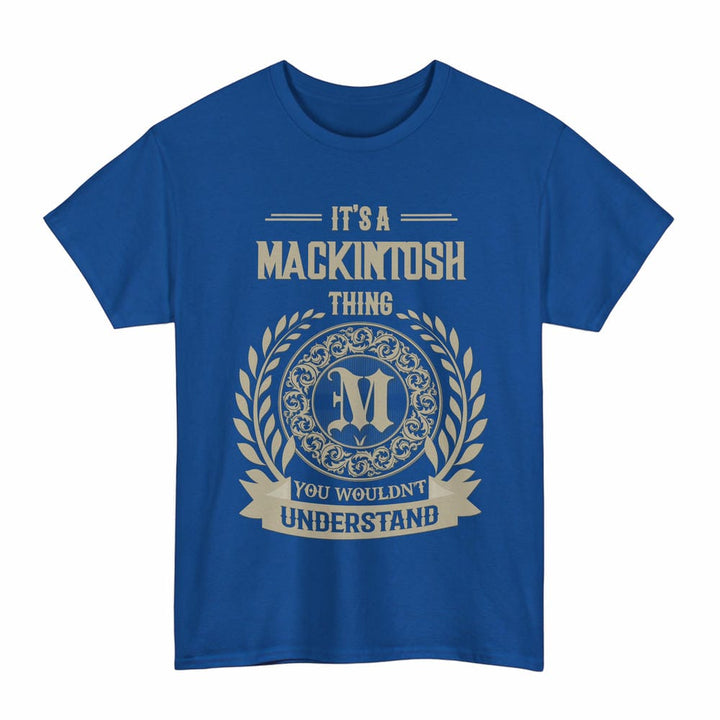 Scottish MacKintosh Clan Tartan T-Shirt - Vintage Family Name Tartan Plaid Royal Color
