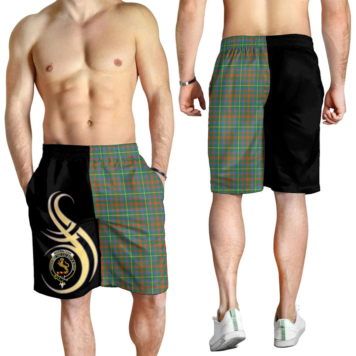 Scottish MacKintosh Hunting Ancient Clan Crest Tartan Believe in Me Men's Shorts