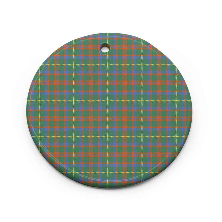 Scottish MacKintosh Hunting Ancient Clan Tartan Ceramic Ornament Circle Shape Tartan Plaid