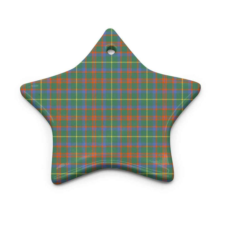 Scottish MacKintosh Hunting Ancient Clan Tartan Ceramic Ornament Star Shape Tartan Plaid