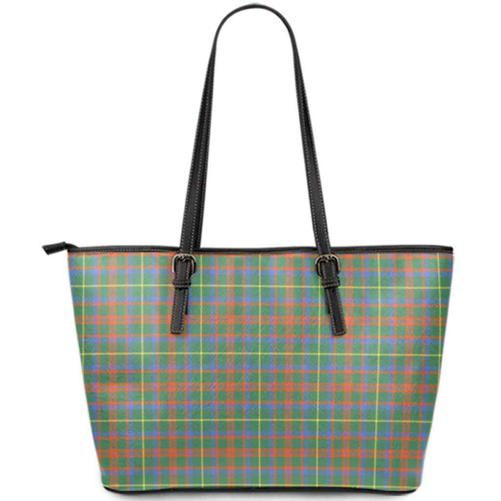 Scottish MacKintosh Hunting Ancient Clan Tartan Leather Tote Tartan Plaid