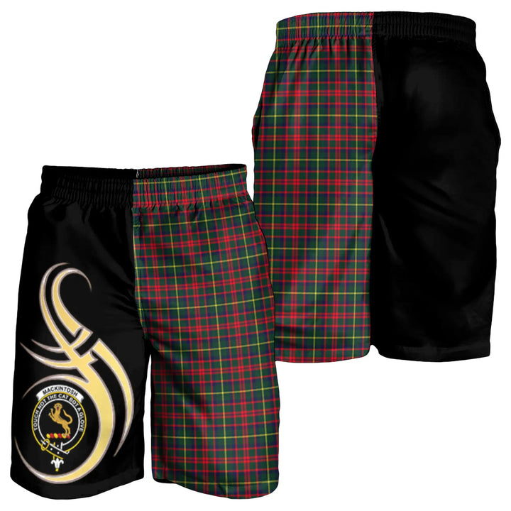 Scottish MacKintosh Hunting Modern Clan Crest Tartan Believe in Me Men's Shorts