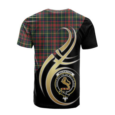 Scottish MacKintosh Hunting Modern Clan Crest Tartan T-Shirt Believe in Me Back Side Tartan Plaid