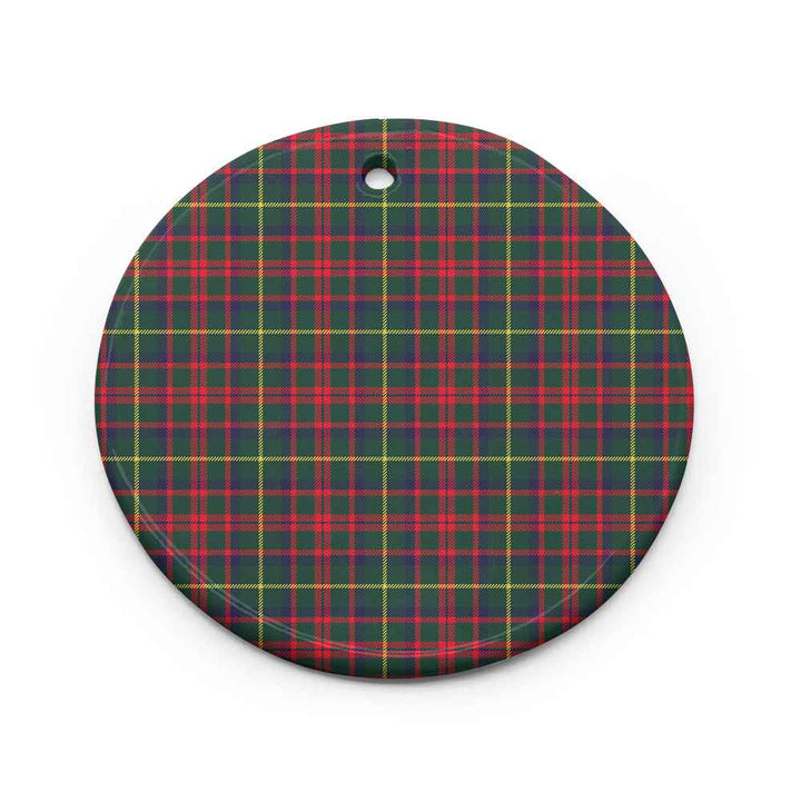 Scottish MacKintosh Hunting Modern Clan Tartan Ceramic Ornament Circle Shape Tartan Plaid