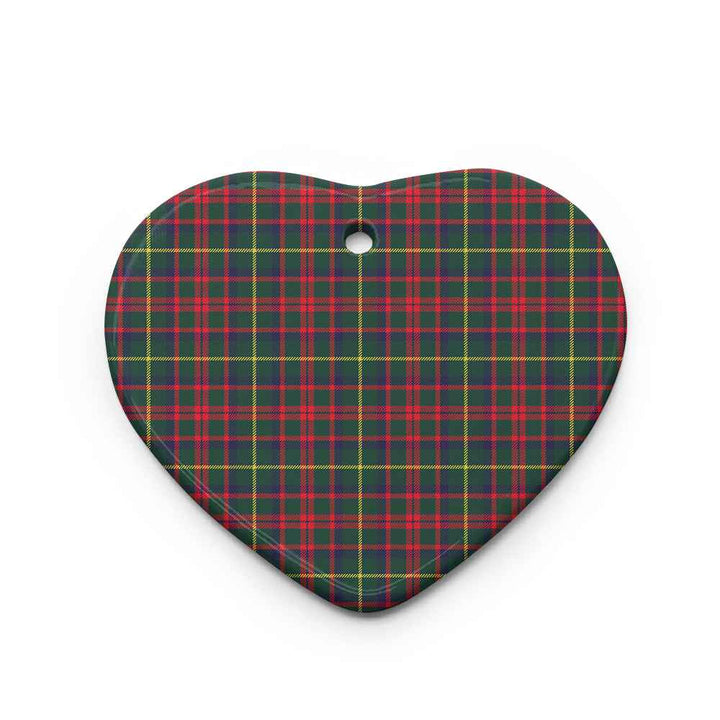 Scottish MacKintosh Hunting Modern Clan Tartan Ceramic Ornament Heart Shape Tartan Plaid