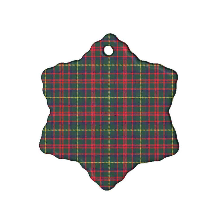 Scottish MacKintosh Hunting Modern Clan Tartan Ceramic Ornament Snow Flake Shape Tartan Plaid