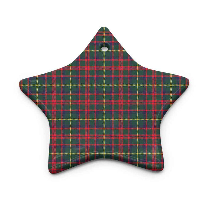 Scottish MacKintosh Hunting Modern Clan Tartan Ceramic Ornament Star Shape Tartan Plaid