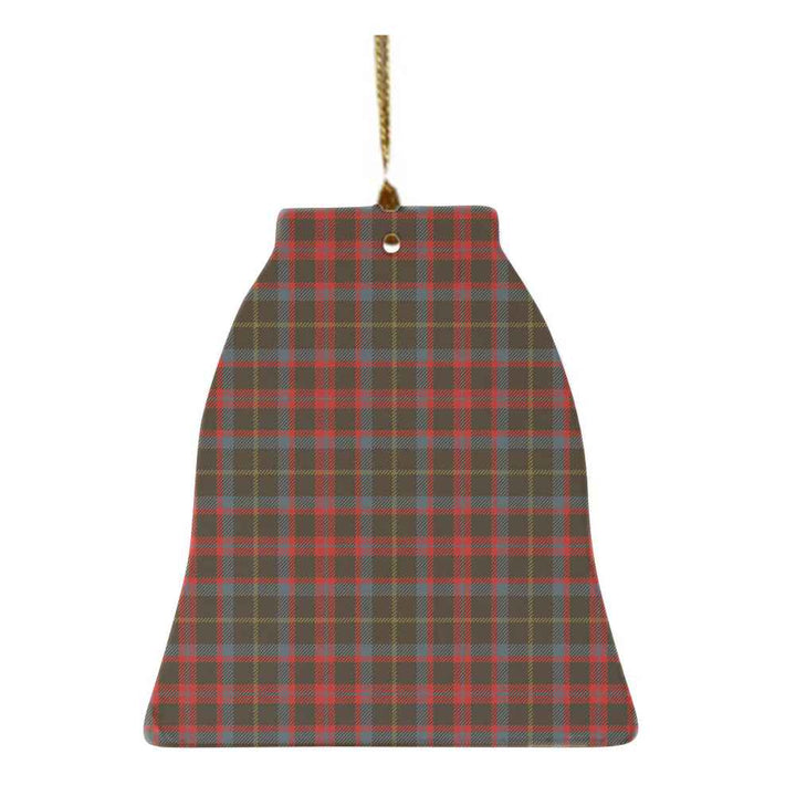 Scottish MacKintosh Hunting Weathered Clan Tartan Ceramic Ornament Bell Shape Tartan Plaid