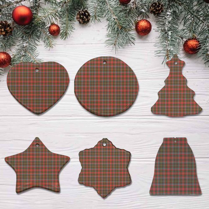 Scottish MacKintosh Hunting Weathered Clan Tartan Ceramic Ornament All Tartan Plaid