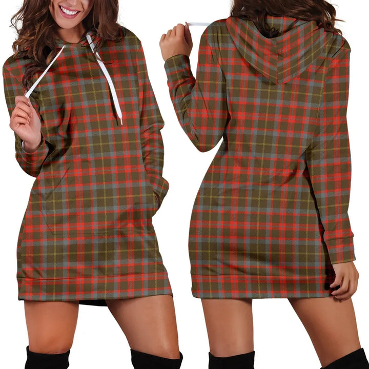 Scottish MacKintosh Hunting Weathered Clan Tartan Hoodie Dress