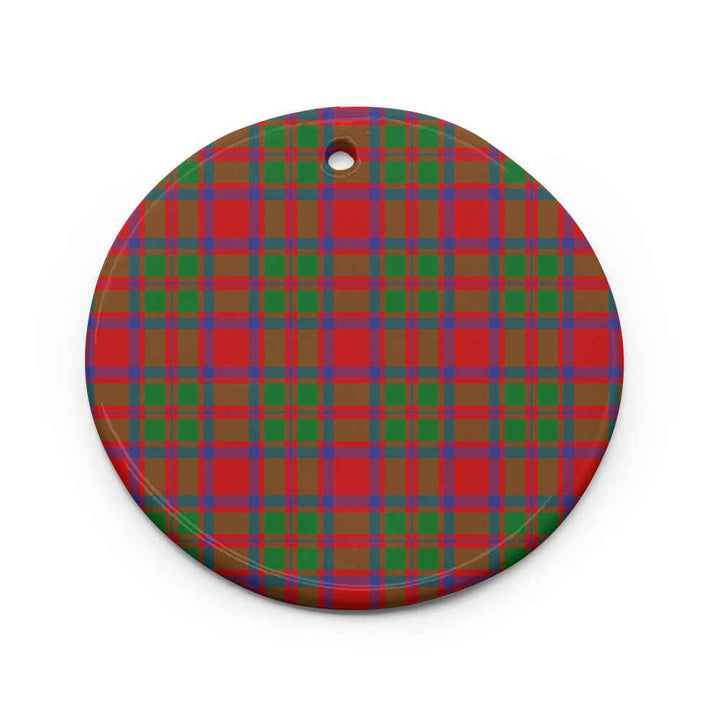 Scottish MacKintosh Modern Clan Tartan Ceramic Ornament Circle Shape Tartan Plaid