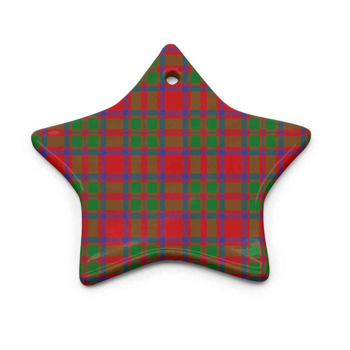 Scottish MacKintosh Modern Clan Tartan Ceramic Ornament Star Shape Tartan Plaid
