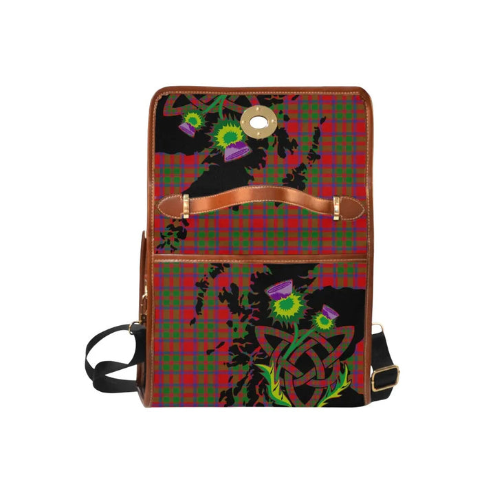 Scottish MacKintosh Modern Clan Tartan Waterproof Canvas Bag With Thistle Tartan Plaid 6