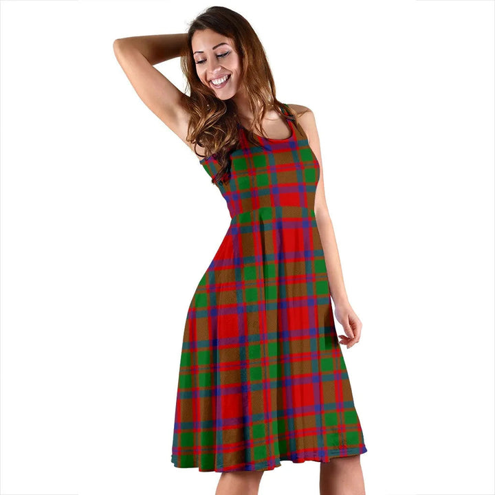 Scottish MacLachlan Ancient Clan Tartan Women Midi Dress
