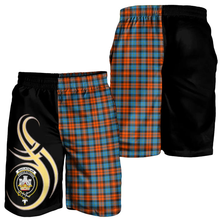 Scottish MacLachlan Ancient Clan Crest Tartan Believe in Me Men's Shorts