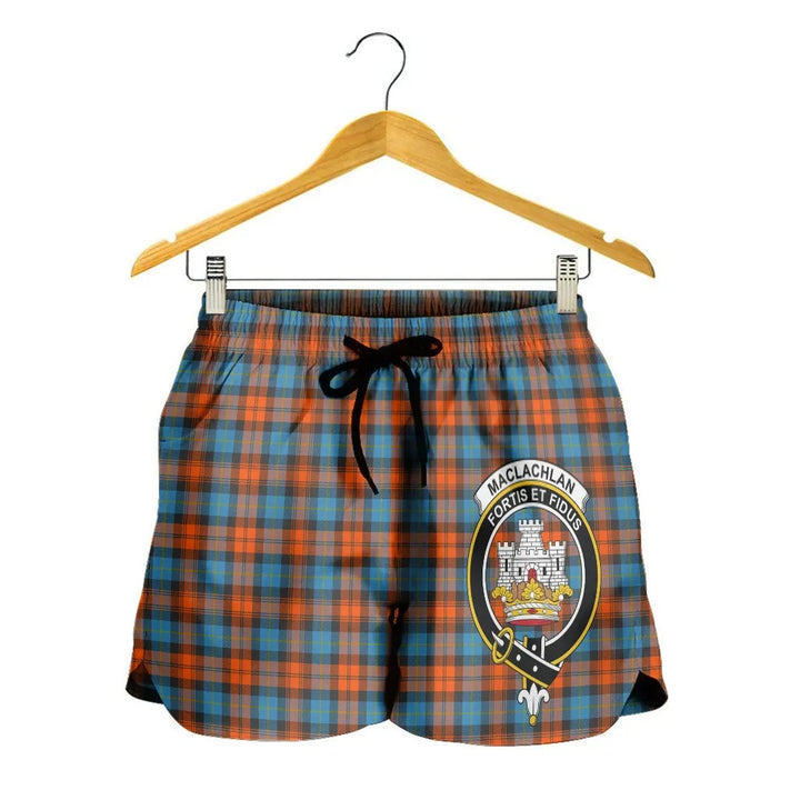 Scottish MacLachlan Ancient Clan Crest Tartan Women Shorts