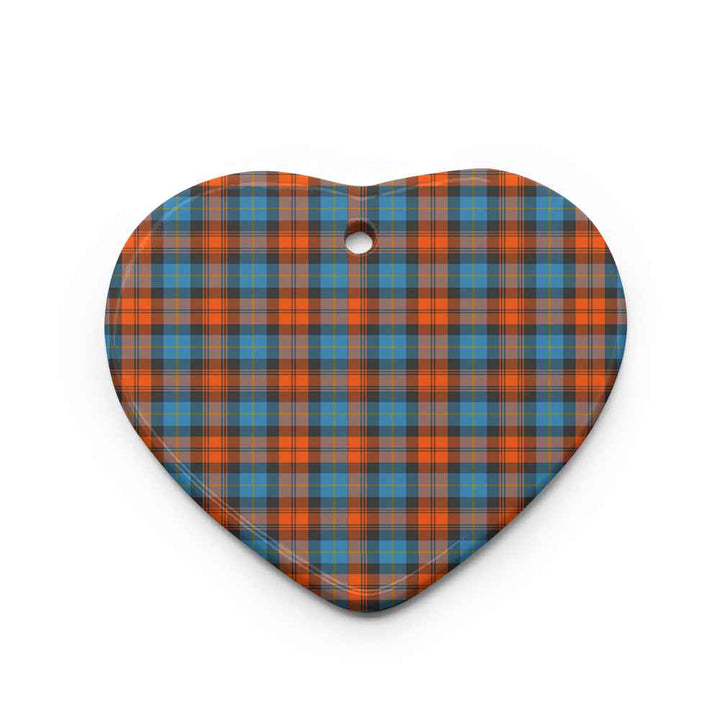 Scottish MacLachlan Ancient Clan Tartan Ceramic Ornament Heart Shape Tartan Plaid