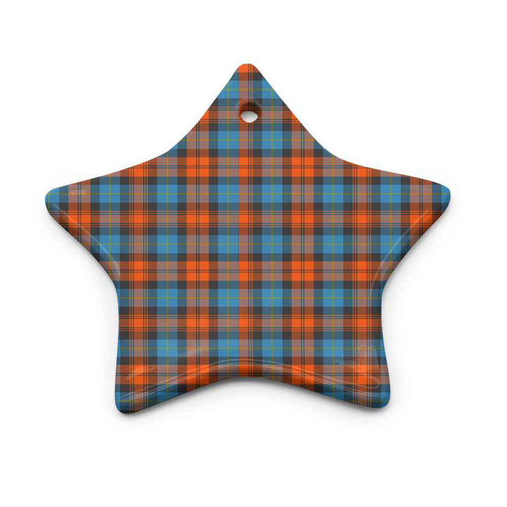 Scottish MacLachlan Ancient Clan Tartan Ceramic Ornament Star Shape Tartan Plaid