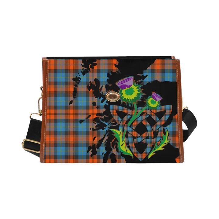 Scottish MacLachlan Ancient Clan Tartan Waterproof Canvas Bag With Thistle Tartan Plaid 2