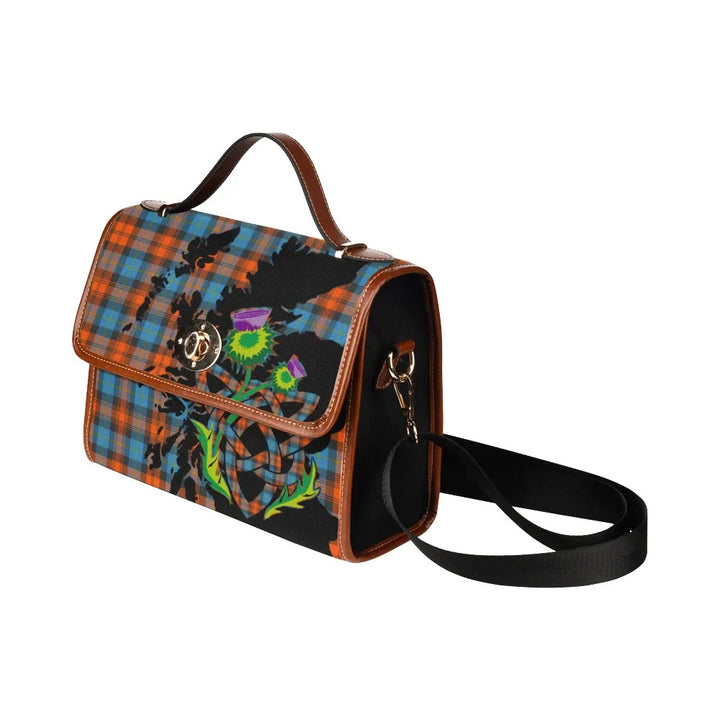 Scottish MacLachlan Ancient Clan Tartan Waterproof Canvas Bag With Thistle Tartan Plaid 4