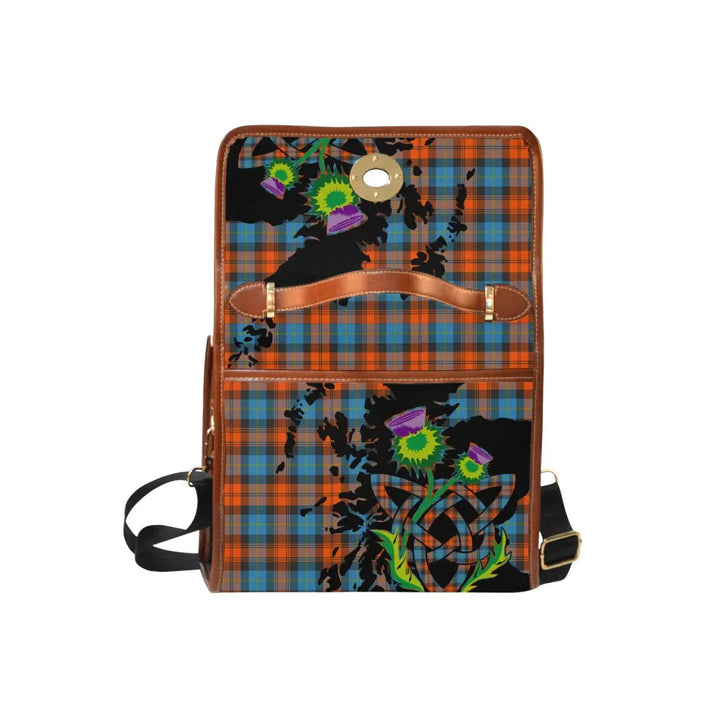 Scottish MacLachlan Ancient Clan Tartan Waterproof Canvas Bag With Thistle Tartan Plaid 6