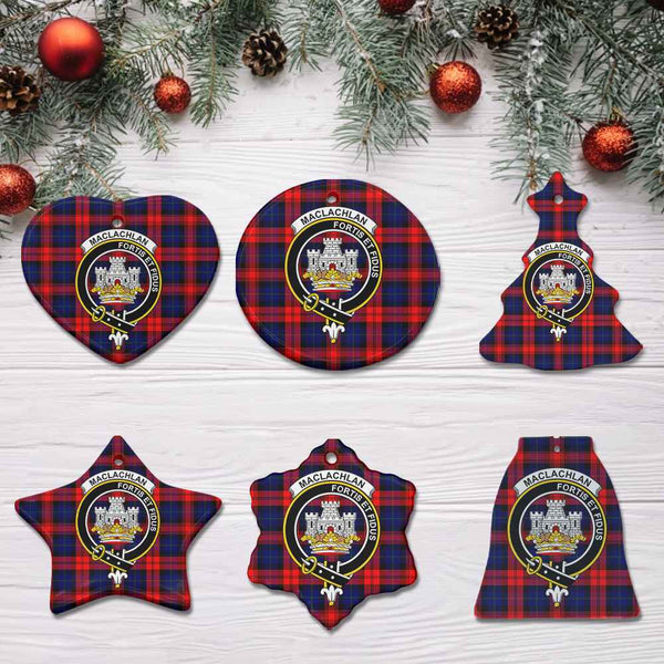 Scottish MacLachlan Clan Crest Tartan Ceramic Ornament All Tartan Plaid