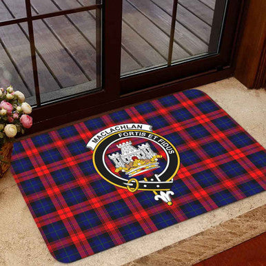 Scottish MacLachlan Clan Crest Tartan Door Mat Tartan Plaid 1