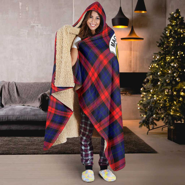 Scottish MacLachlan Clan Crest Tartan Hooded Blanket Tartan Plaid 6
