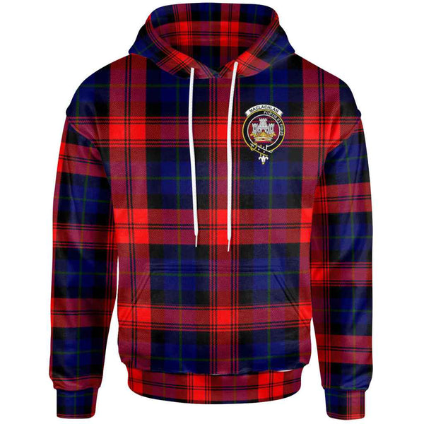 Scottish MacLachlan Clan Crest Tartan Hoodie Front Side Tartan Plaid