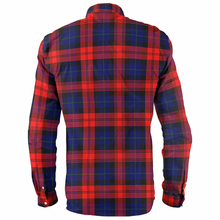 Scottish MacLachlan Clan Crest Tartan Long Sleeve Shirt Back Side Tartan Plaid