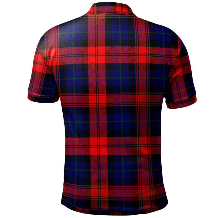 Scottish MacLachlan Clan Crest Tartan Polo Shirt Back Side Tartan Plaid