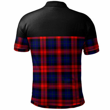 Scottish MacLachlan Clan Crest Tartan Polo Shirt - Horizontal Style Back Side Tartan Plaid