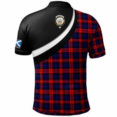 Scottish MacLachlan Clan Crest Tartan Polo Shirt - Scotland Forever Style Back Side Tartan Plaid