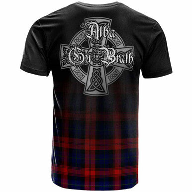 Scottish MacLachlan Clan Crest Tartan T-Shirt - Alba Gu Brath Family Crest Celtic Inspired Back Side Tartan Plaid