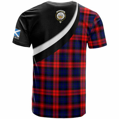 Scottish MacLachlan Clan Crest Tartan T-Shirt - Scotland Forever Style Back Side Tartan Plaid
