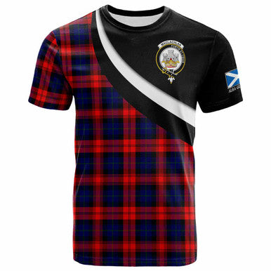 Scottish MacLachlan Clan Crest Tartan T-Shirt - Scotland Forever Style Front Side Tartan Plaid