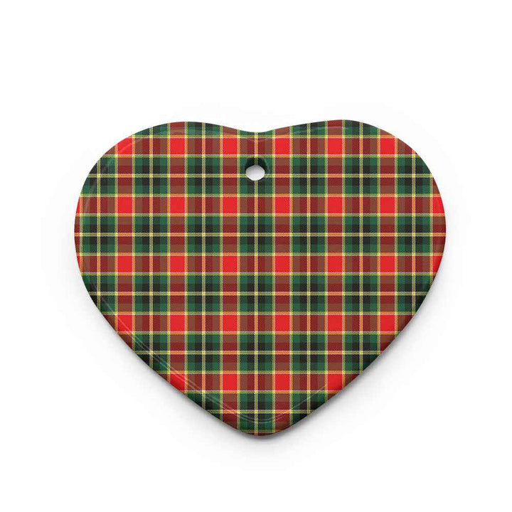 Scottish MacLachlan Hunting Modern Clan Tartan Ceramic Ornament Heart Shape Tartan Plaid