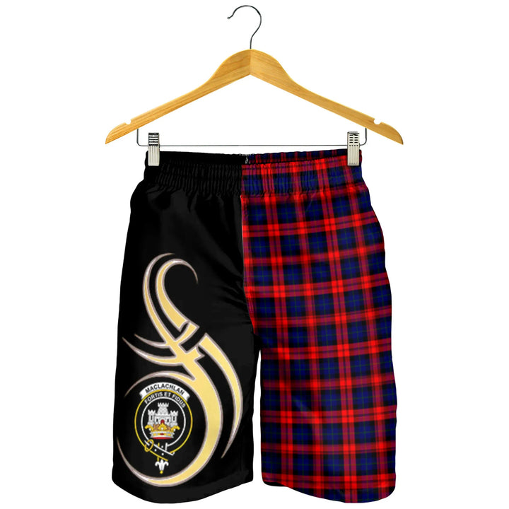 Scottish MacLachlan Modern Clan Crest Tartan Believe in Me Men's Shorts