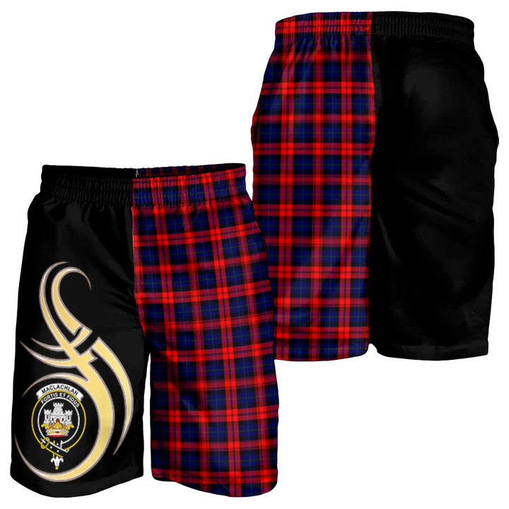 Scottish MacLachlan Modern Clan Crest Tartan Believe in Me Men's Shorts