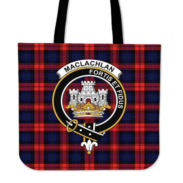 Scottish MacLachlan Modern Clan Crest Tartan Tote Bag Tartan Plaid