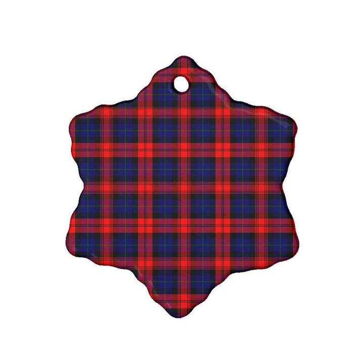Scottish MacLachlan Modern Clan Tartan Ceramic Ornament Snow Flake Shape Tartan Plaid